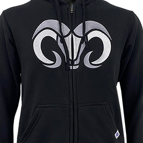 Sudadera Essential BORREGOS negro con zipper, Unisex